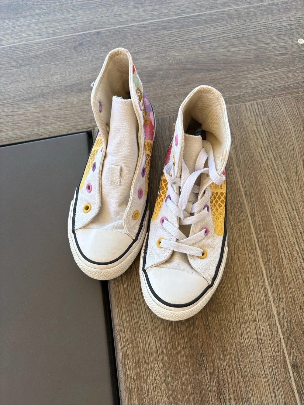 Converse Kids' Ice Cream High Top Sneakers - White/Pastel size 13 Sweet Scoops